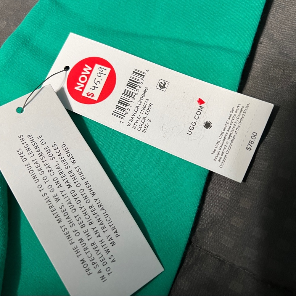 ugg saylor leggings EDGR emerald Green New Nwt Size small - Picture 2 of 11